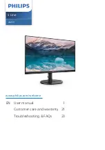 Предварительный просмотр 1 страницы Philips S Line 242S9 User Manual