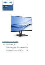 Предварительный просмотр 1 страницы Philips S line 275S1 User Manual