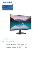 Philips S Line 275S9 User Manual preview