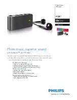 Предварительный просмотр 1 страницы Philips SA018104K Manual