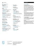 Preview for 2 page of Philips SA1333 Specifications