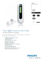 Philips SA2110 Specifications предпросмотр