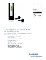 Philips SA2210 Specifications предпросмотр