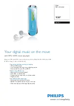 Philips SA2313 Specifications предпросмотр