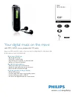 Philips SA2315 Specifications предпросмотр