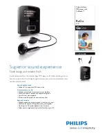 Preview for 1 page of Philips SA3RGA04K Brochure