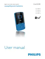 Предварительный просмотр 1 страницы Philips SA4VBE04KF/12 User Manual