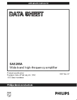 Предварительный просмотр 1 страницы Philips SA5205A Datasheet