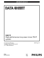 Preview for 1 page of Philips SA615 Datasheet