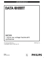 Preview for 1 page of Philips SA7016 Datasheet