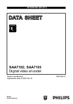 Предварительный просмотр 1 страницы Philips SAA7102 Datasheet