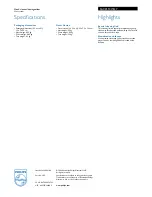 Preview for 2 page of Philips SAC2510W Specifications