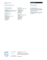 Preview for 2 page of Philips SAC2540 Specifications