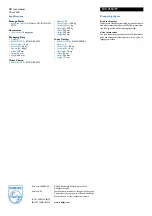 Preview for 2 page of Philips SAC2560 Specifications