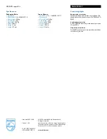 Preview for 2 page of Philips SAC2590 Specifications