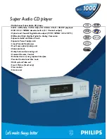 Preview for 1 page of Philips SACD 1000 Specifications