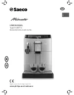 Предварительный просмотр 1 страницы Philips Saeco Minuto HD8772 User Manual