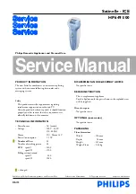 Preview for 1 page of Philips Satin Ice HP6491/00 Service Manual