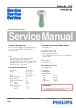Philips Satinelle ICE HP6481/00 Service Manual preview