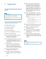 Предварительный просмотр 4 страницы Philips SB365 User Manual