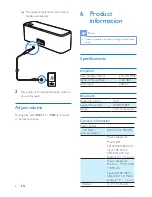 Предварительный просмотр 10 страницы Philips SB365 User Manual