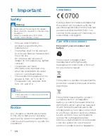 Preview for 3 page of Philips SB500 User Manual