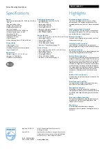 Preview for 2 page of Philips SBC HN060 Specifications