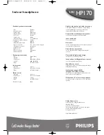 Preview for 2 page of Philips SBC SBCH P170 Specifications