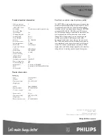 Preview for 2 page of Philips SBC TT900 Specifications