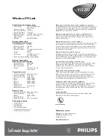 Предварительный просмотр 2 страницы Philips SBC VL1200 Specifications