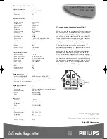 Предварительный просмотр 2 страницы Philips SBCHC450/00 Specifications