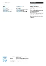 Preview for 2 page of Philips SBCHL140 Specification Sheet