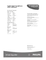 Preview for 2 page of Philips SBCHS501 User Manual