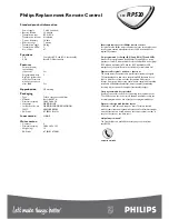 Preview for 2 page of Philips SBCRP520 Specifications