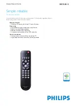 Philips SBCRU510 Specification Sheet preview