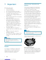 Preview for 4 page of Philips SBM110BLE User Manual