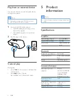 Предварительный просмотр 9 страницы Philips SBT300 User Manual