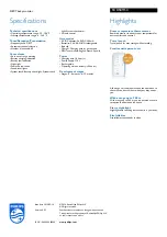 Preview for 2 page of Philips SCD589/54 Specifications