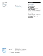 Preview for 2 page of Philips SCF132/02 Specification Sheet