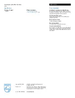 Предварительный просмотр 2 страницы Philips SCF133/32 Specification Sheet