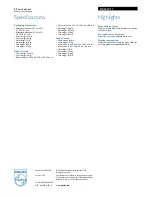 Preview for 2 page of Philips SDJ6012 Specifications