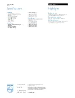 Preview for 2 page of Philips SDJ6121W Specifications