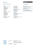 Preview for 2 page of Philips SDJ8086W Specifications