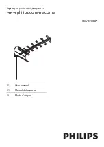 Philips SDV4310 - HDTV Antenna - Outdoor User Manual preview