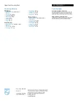 Preview for 2 page of Philips SDW5003GN Specifications