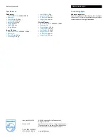 Preview for 2 page of Philips SDW5007O Specification Sheet