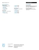 Preview for 2 page of Philips SDW5061GN Specifications