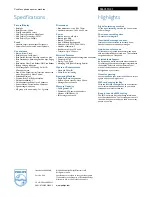 Preview for 2 page of Philips SE6351S Specifications