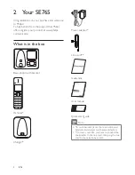 Предварительный просмотр 8 страницы Philips SE765 User Manual