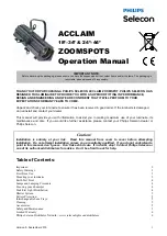 Предварительный просмотр 1 страницы Philips Selecon Acclaim Operation Manual